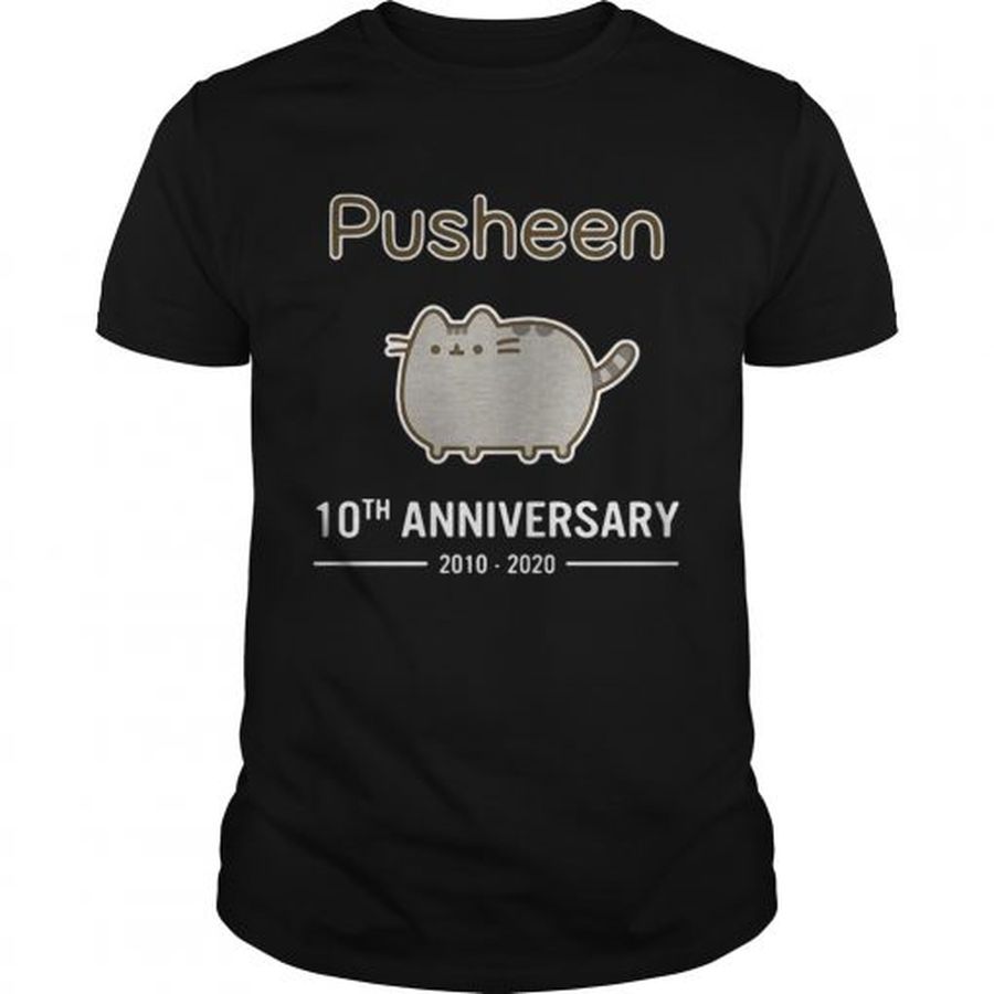 Guys Pusheen 10th anniversary 2010 2020 shirt