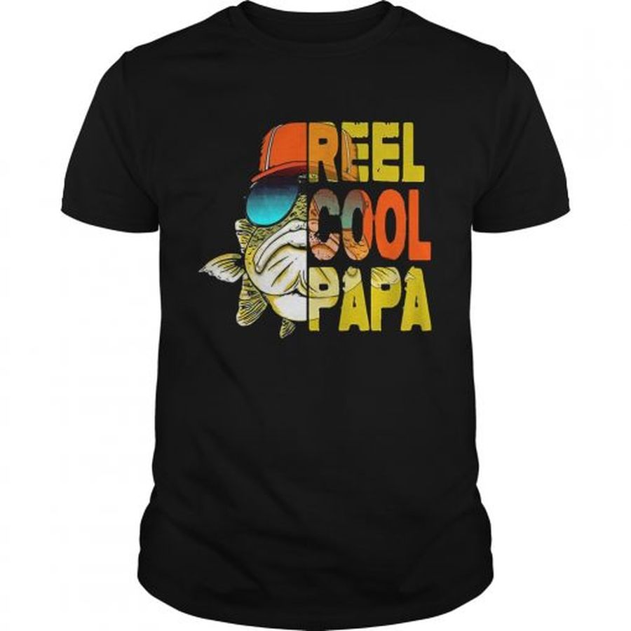 Guys Reel cool papa fishing shirt