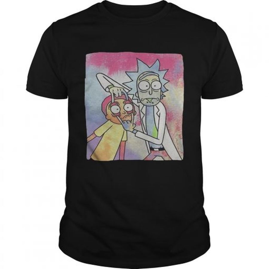 Guys Rick And Morty Eyes Wide Open Unisex adult T shirt