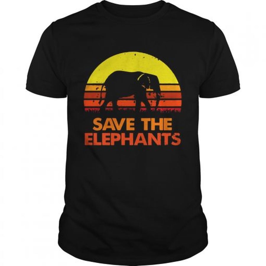 Guys Save the elephants vintage sunset shirt