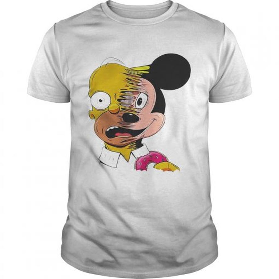 Guys Simpsons and Mickey Mouse shirt