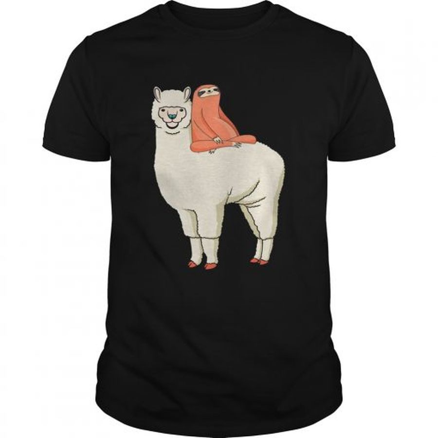 Guys Sloth Riding Llama Shirt