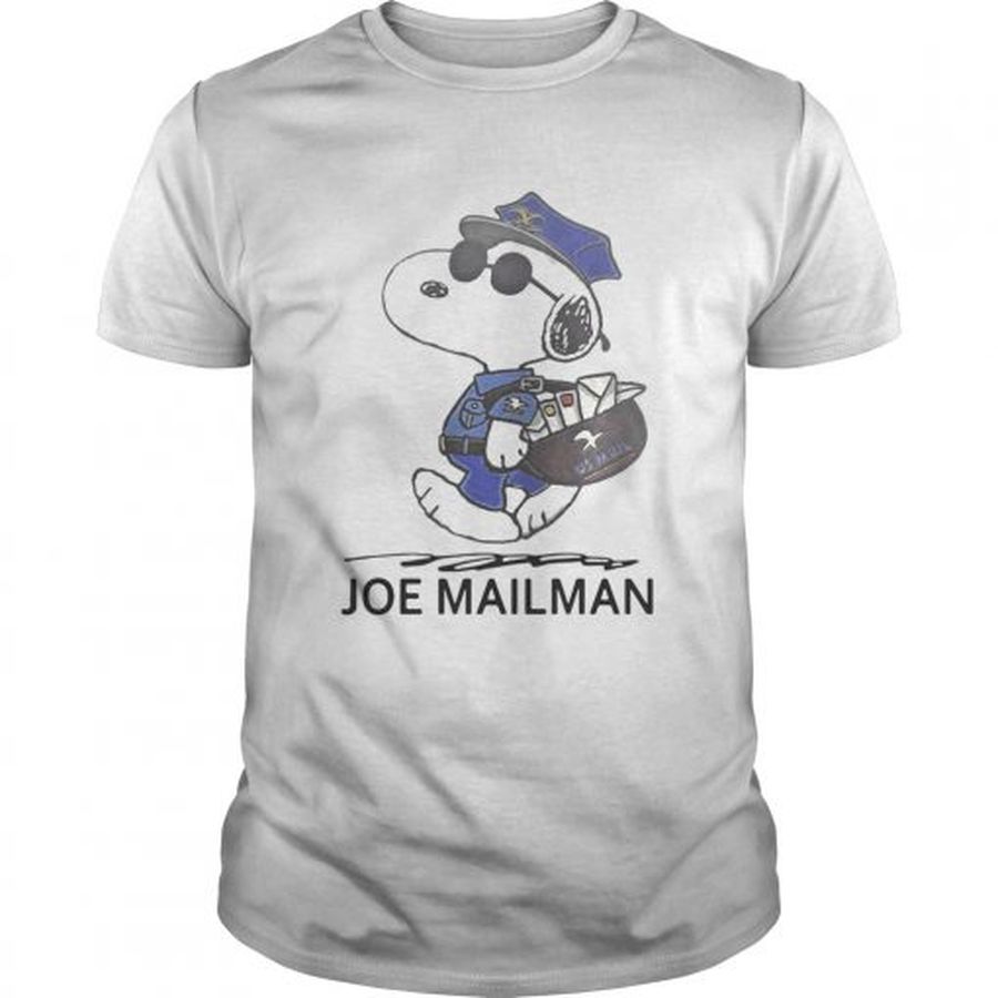 Guys Snoopy Joe mailman shirt