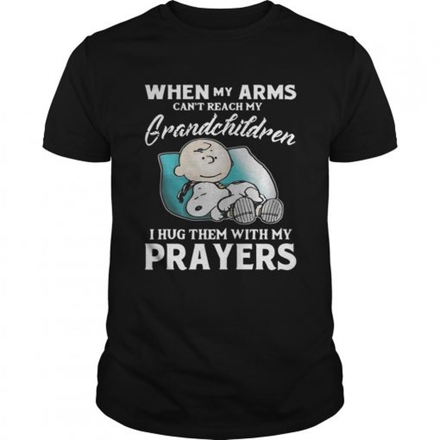 Guys Snoopy When my arms cant reach my grandchildren I hug them with my prayers shirt