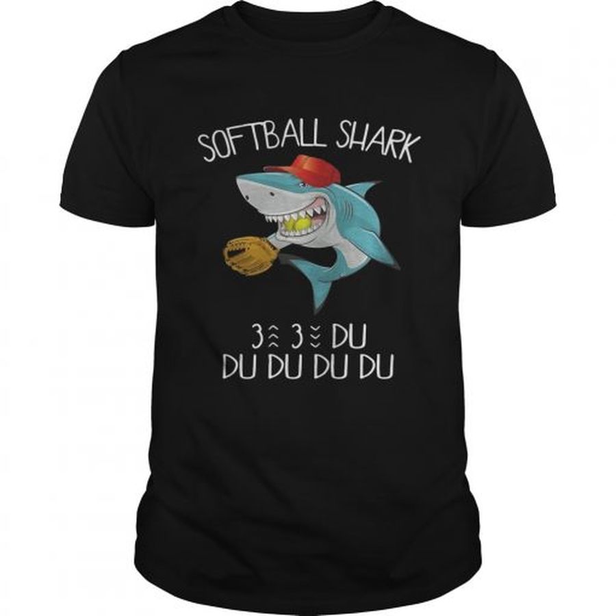 Guys Softball shark du du du du du shirt