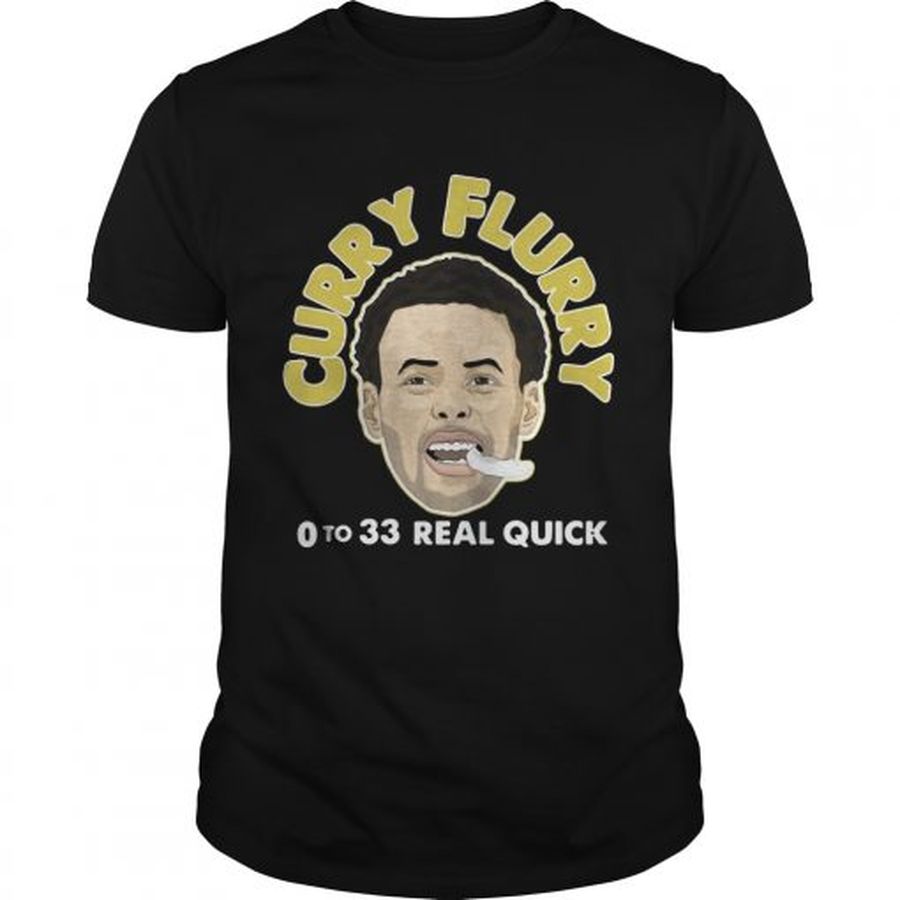 Guys Stephen Curry Curry Flurry 0 to 33 real quick shirt