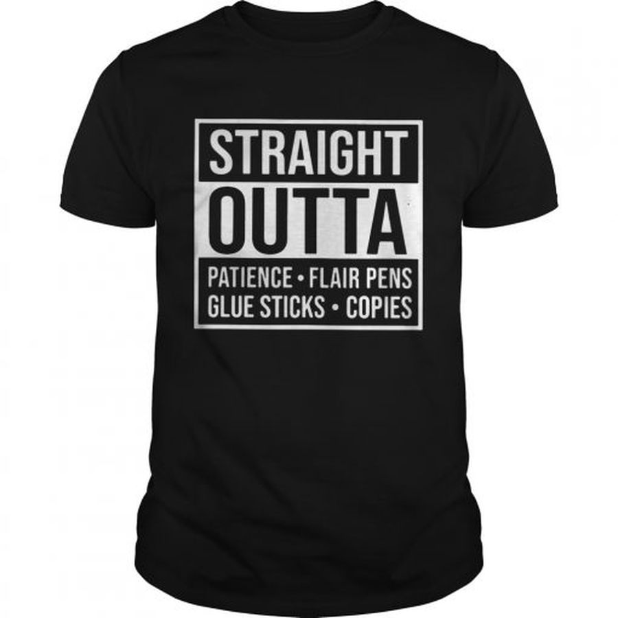 Guys Straight outta patience flair pens blue sticks copies shirt