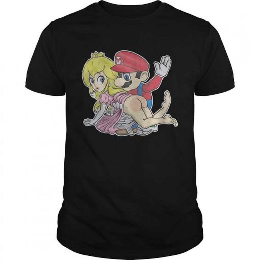 Guys Super Mario spank princess butt shirt