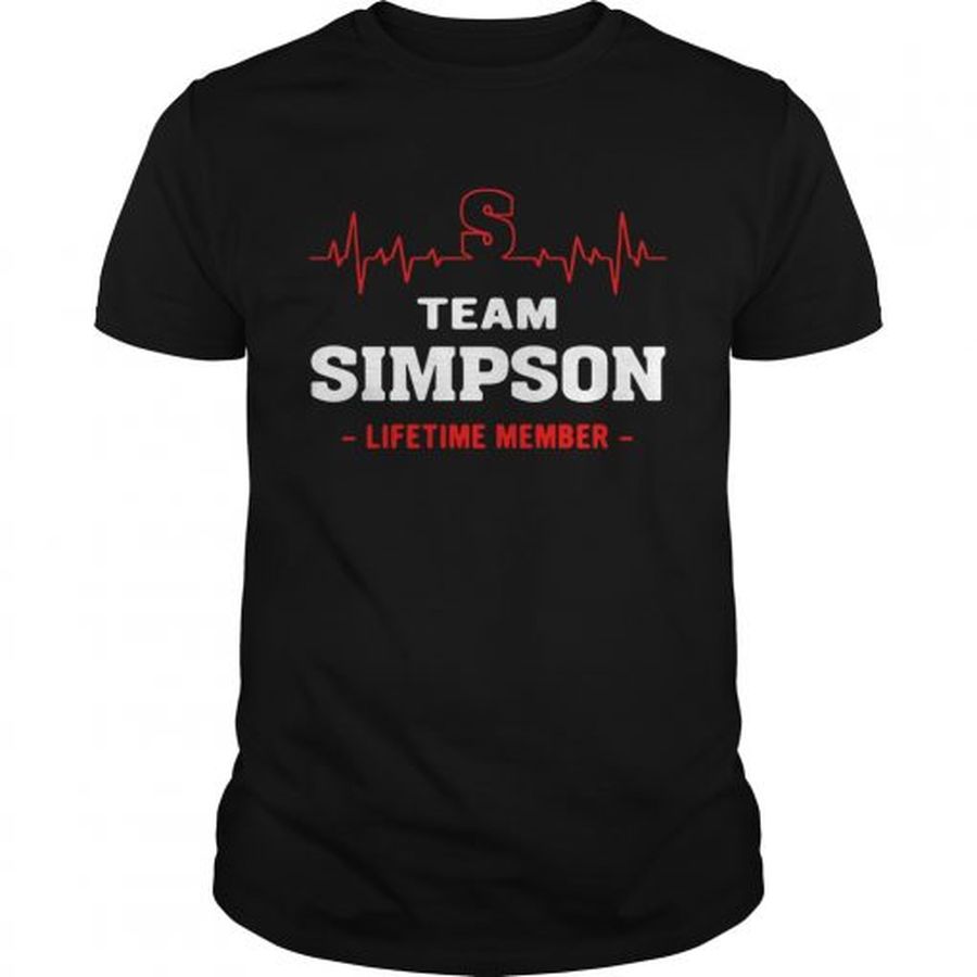 Guys Team Simpson lifetime member shirt