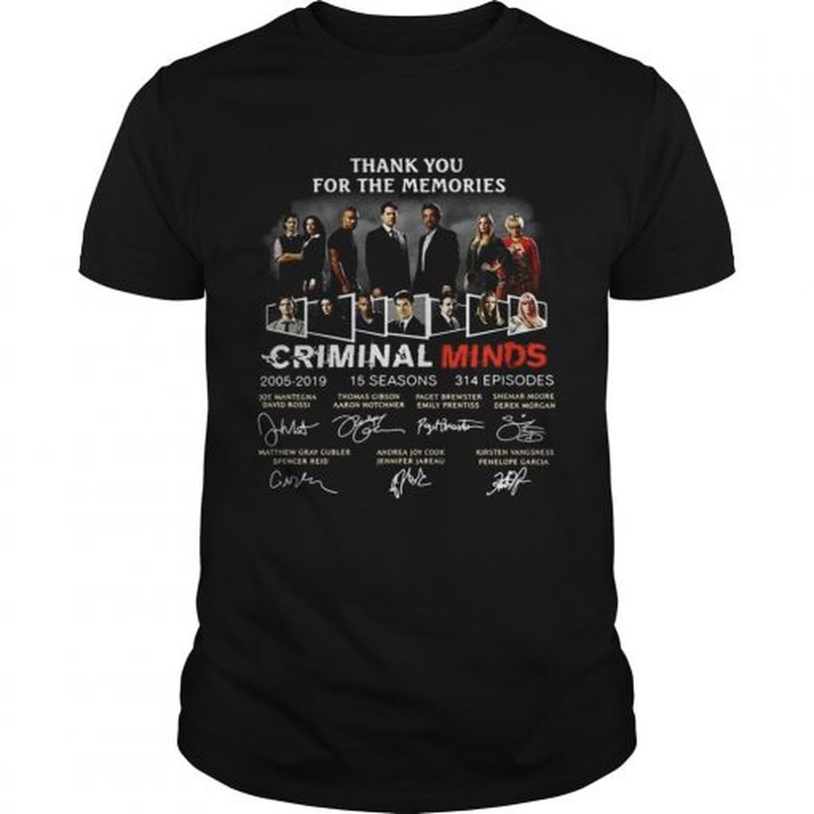 Guys Thank you for the memories Criminal Minds 20052019 signature shirt