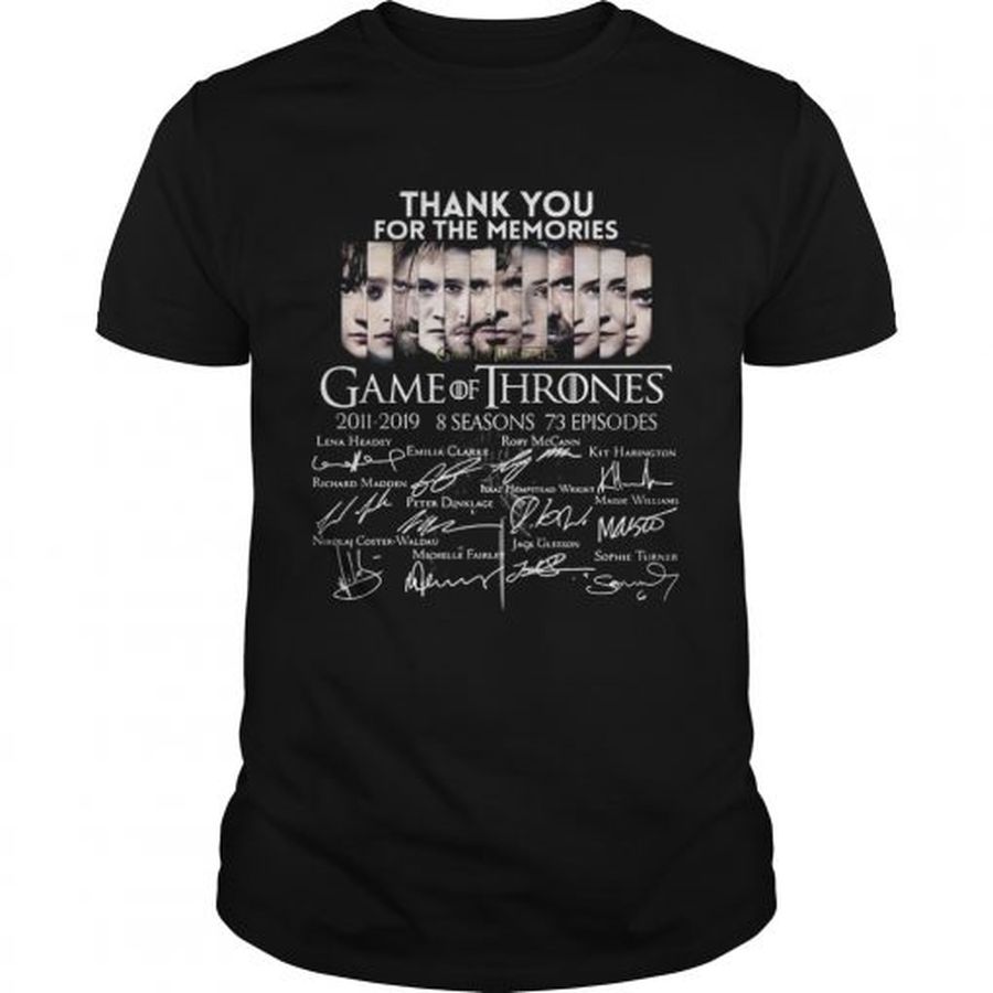 Guys Thank you for the memories Game Of Thrones shirt