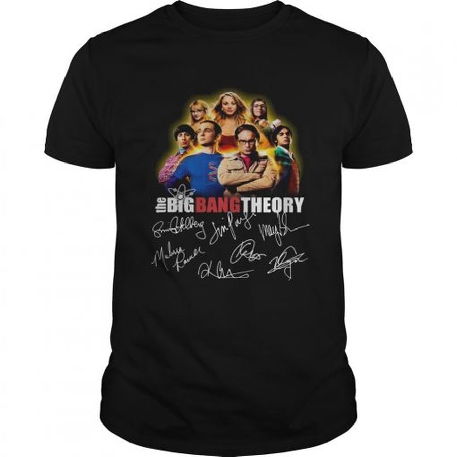 Guys The Big Bang theory all signatures shirt