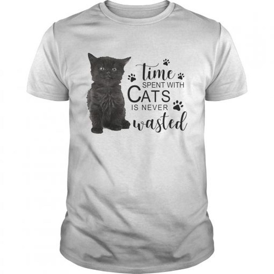 Guys Time Spent With Cats Is Never Wasted Shirt