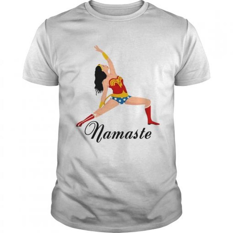 Guys Wonder Woman Doing Yoga Namaste Shirt