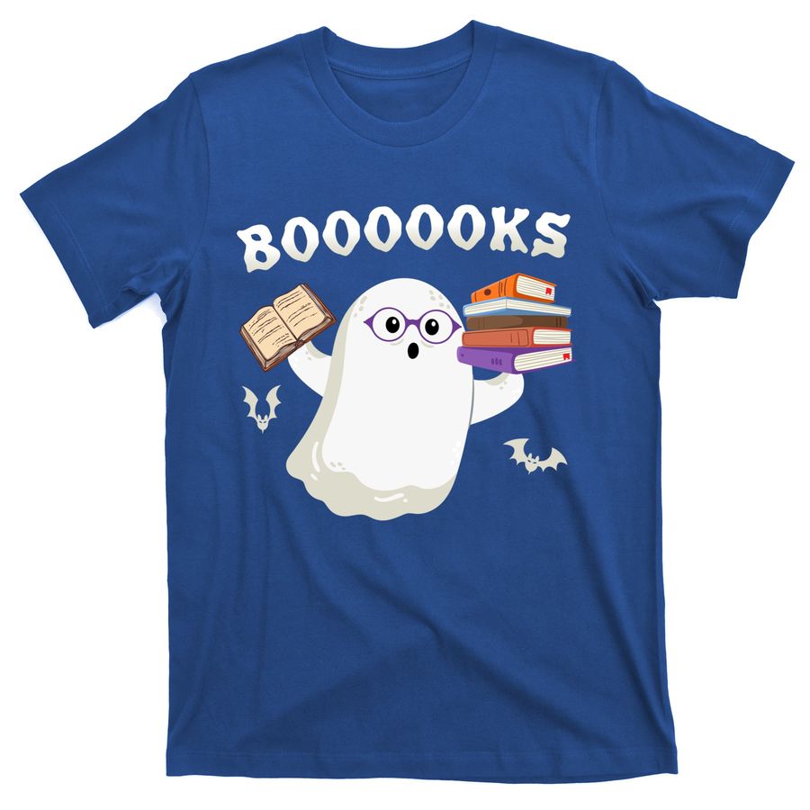 Halloween Ghost Reading Books Teacher Librarian Halloween Cute Gift T-Shirts