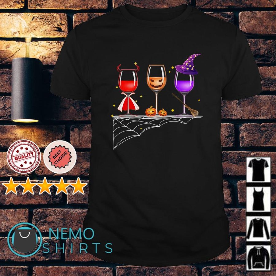 Halloween Glasses Of Wine Shirt
