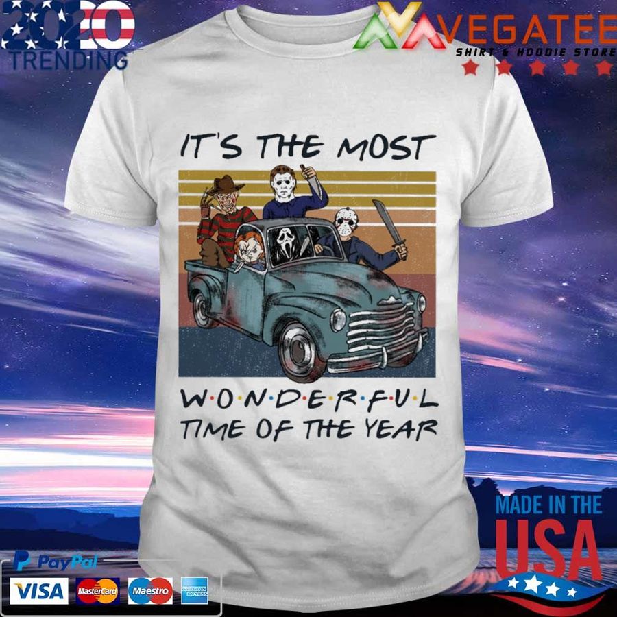 Halloween Horror Characters It'S The Most Wonderful Time Of The Year Vintage Shirt