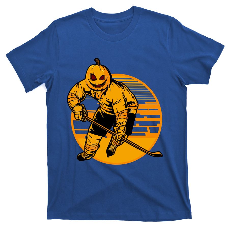 Halloween Ice Hockey Player Gift For Goalie Pumpkin Gift T-Shirts