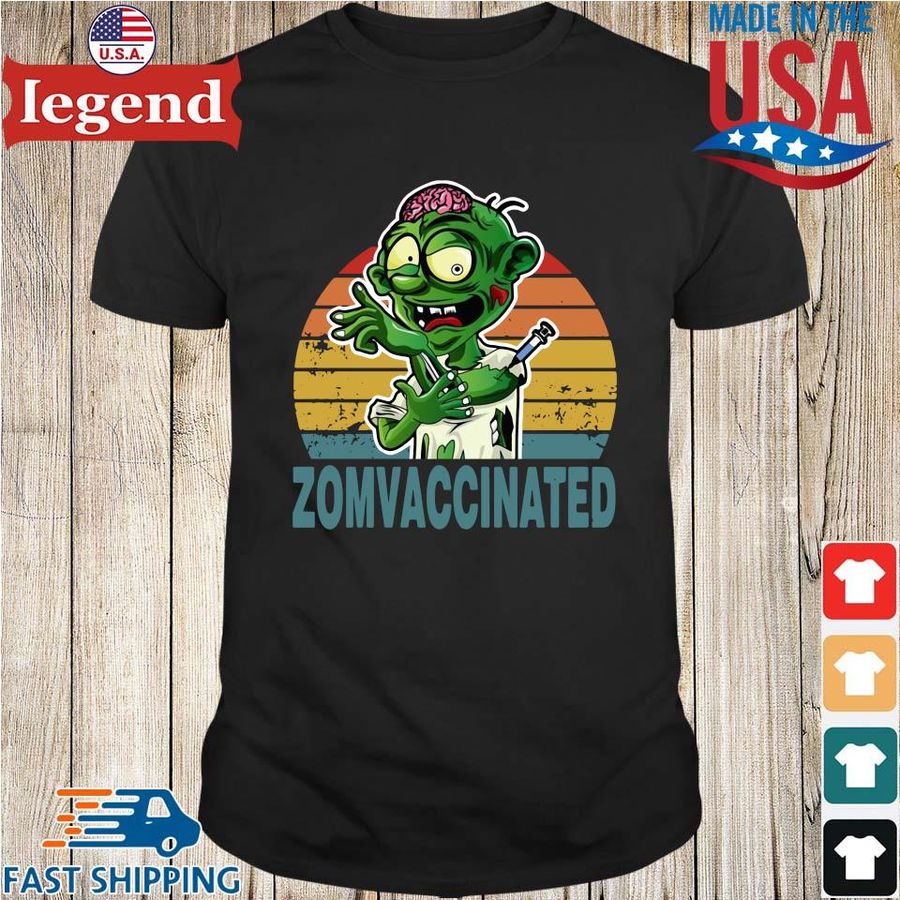 Halloween Zombie Zomvaccinated Vintage Shirt
