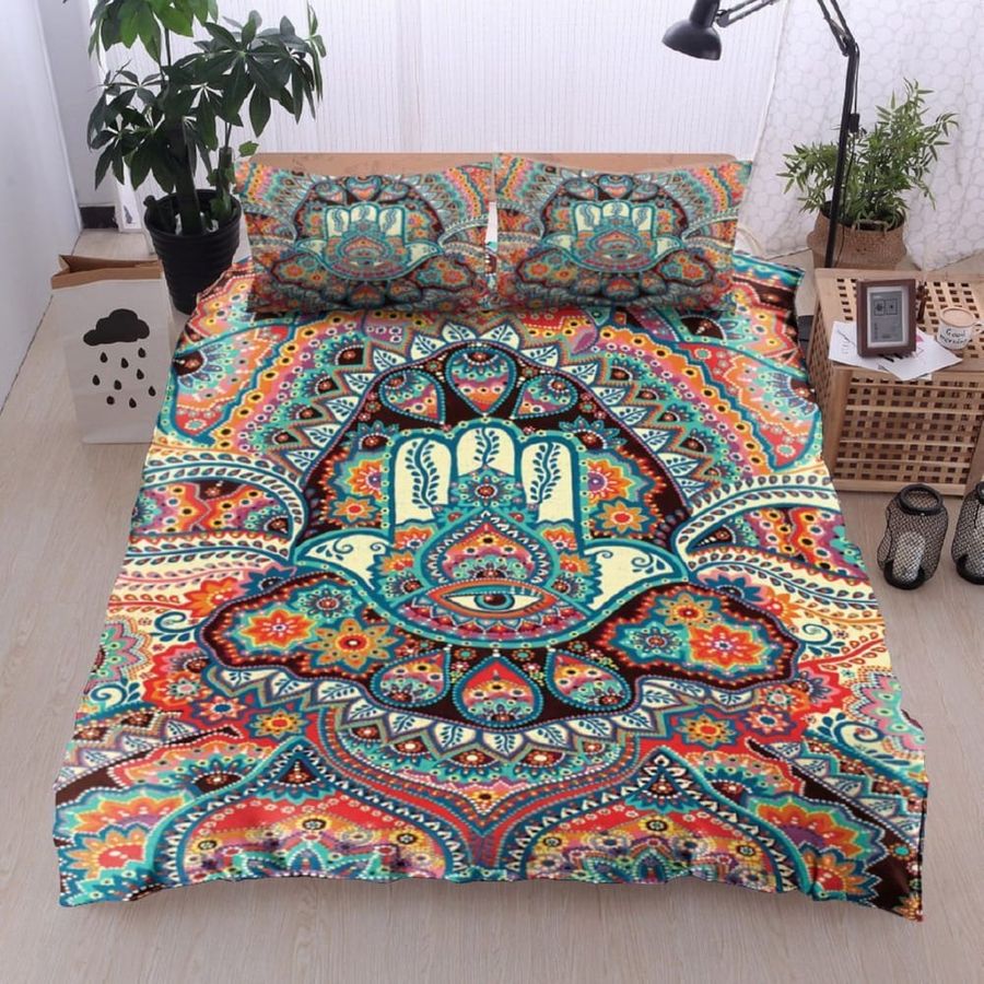 Hamsa Hippie Loving Bedding Set Duvet Cover Set