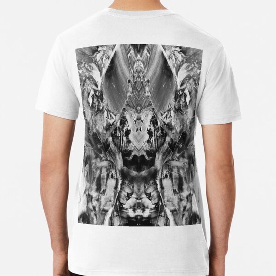 Handmade trendy artwork . Abstract black and white image . Ethnic  decor . 0379 01 wW Premium T-Shirt
