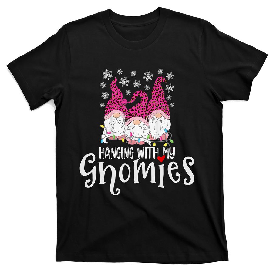 Hanging With Gnomies Gnome Merry Christmas Cute Gnomes Pajamas T-Shirts - 925