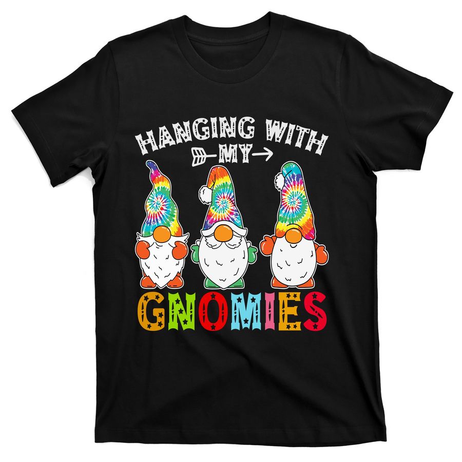 Hanging With Gnomies Gnome Merry Christmas Tie Dye Pajamas T-Shirts - 1078