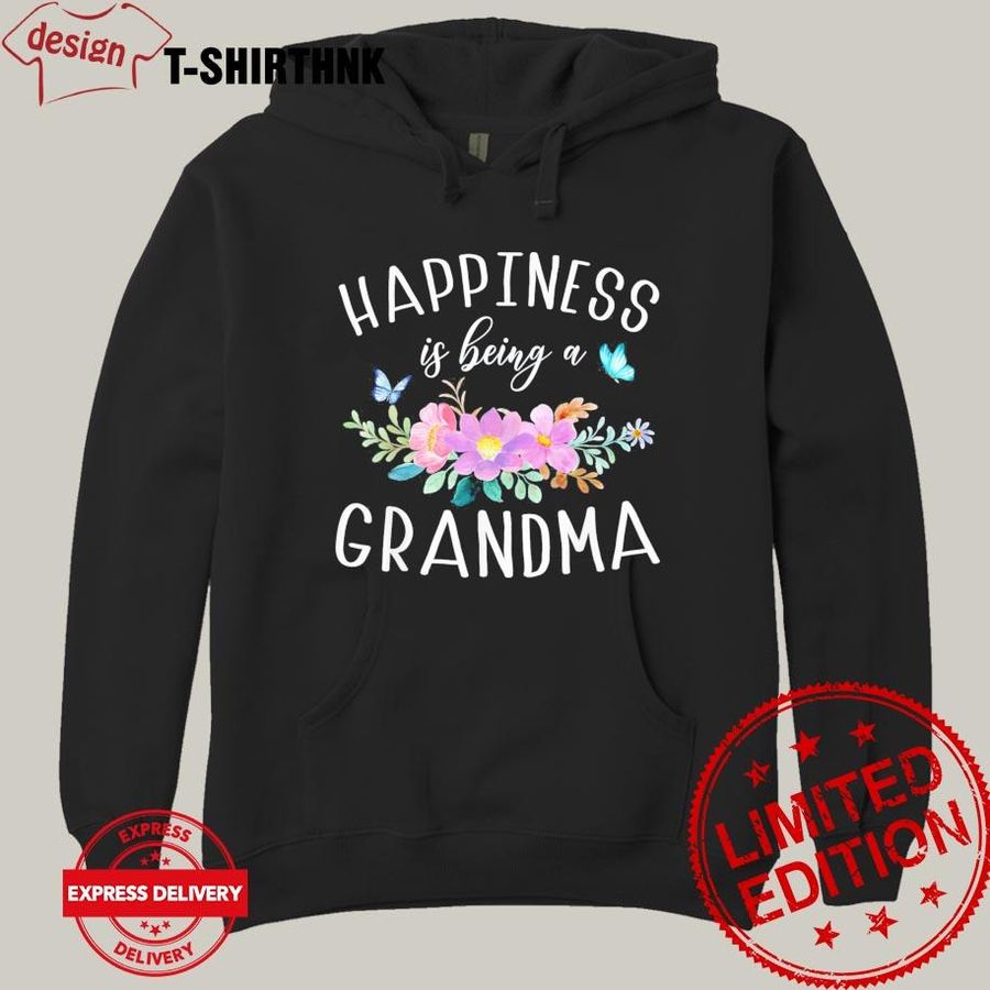 Happiness Is Being A Grandma Est 2022 Floral Grandma Shirt