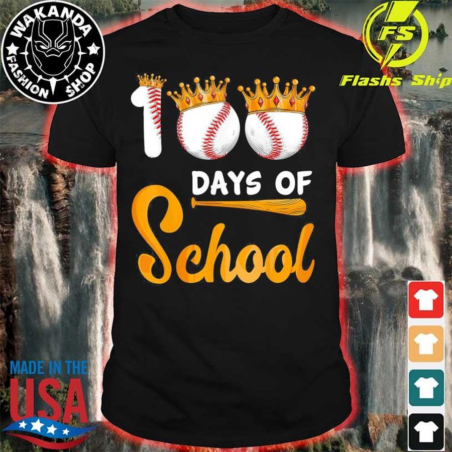 Happy 100Th Day 100 Days Of School Baseball Teacher Shirt