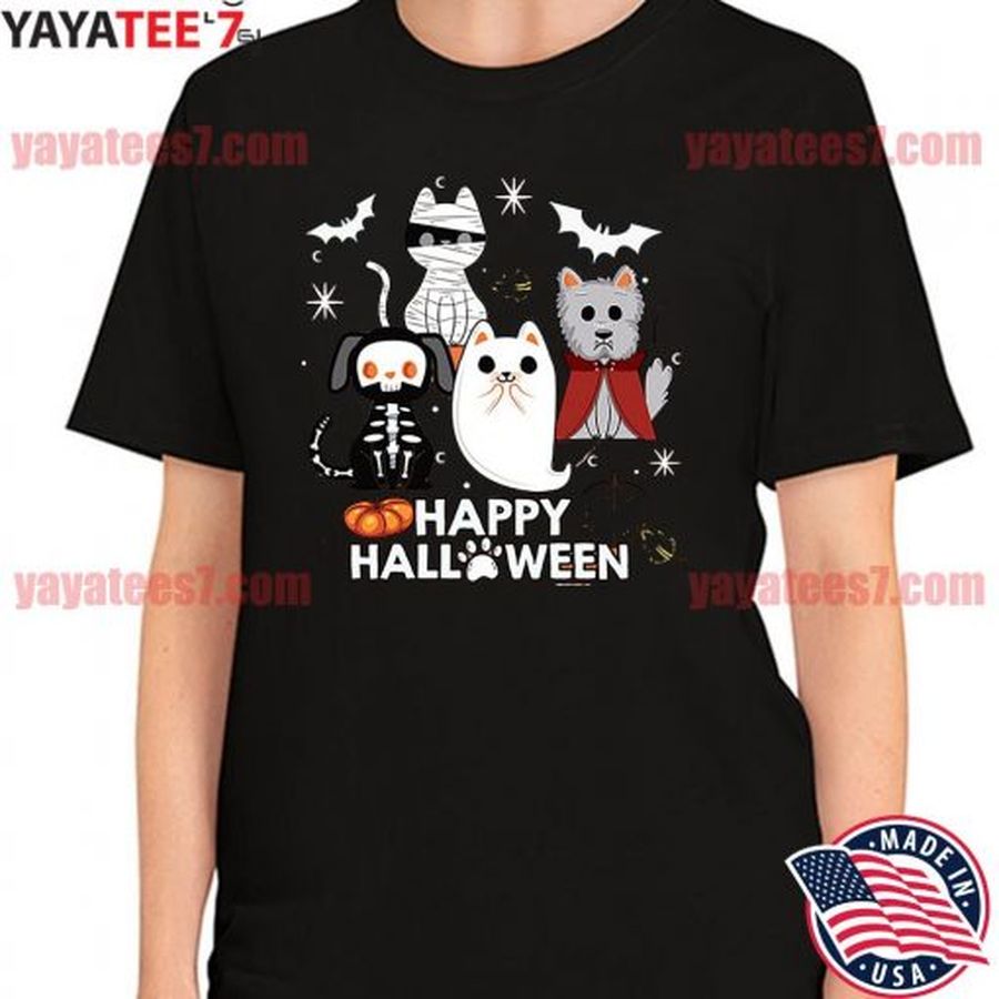 Happy Halloween Pets Cat Boo T Shirt