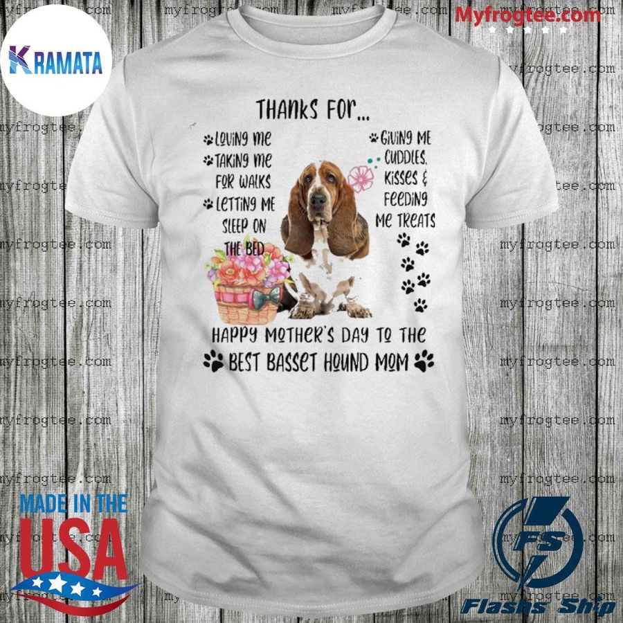 Happy Mother'S Day 2021 Basset Hound Mom Dog Lover Shirt