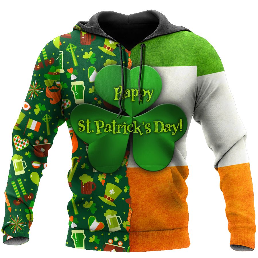 Happy St Patrick’s Day Irish Hoodie T-Shirt Sweatshirt for Men and Women Pi170201