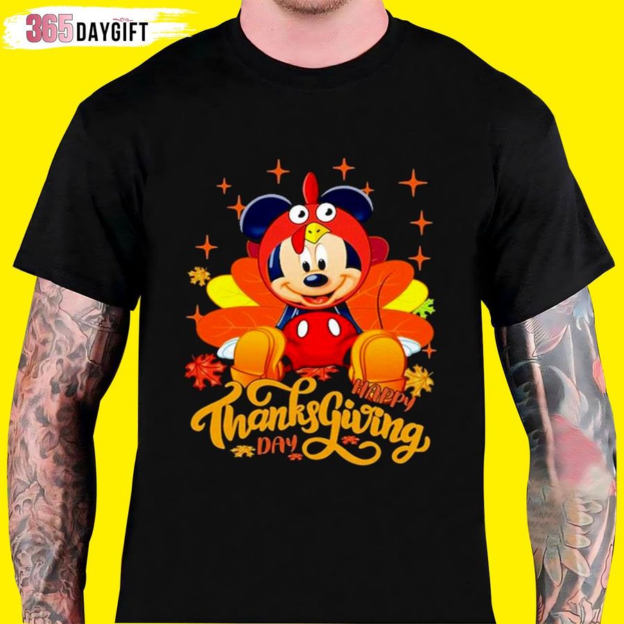 Happy Thanksgiving Day Mickey Mouse Thanksgiving T Shirt