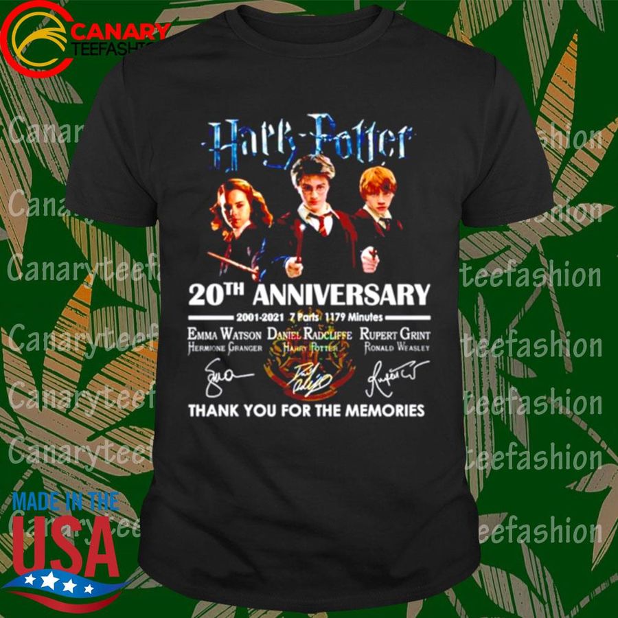 Harry Potter 20Th Anniversary 2001 2021 Thank You For The Memories Signature Shirt