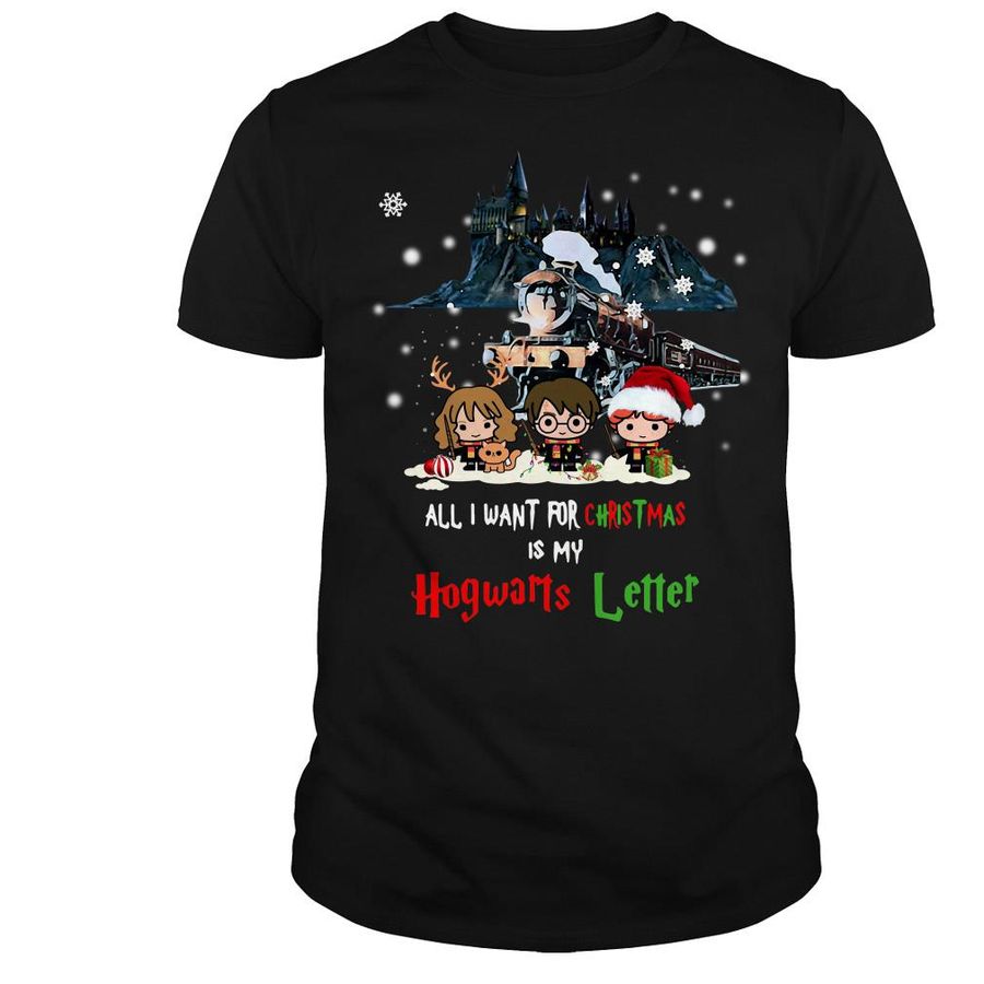 Harry Potter Chibi All I Want For Christmas Is My Hogwarts Letter Shirt