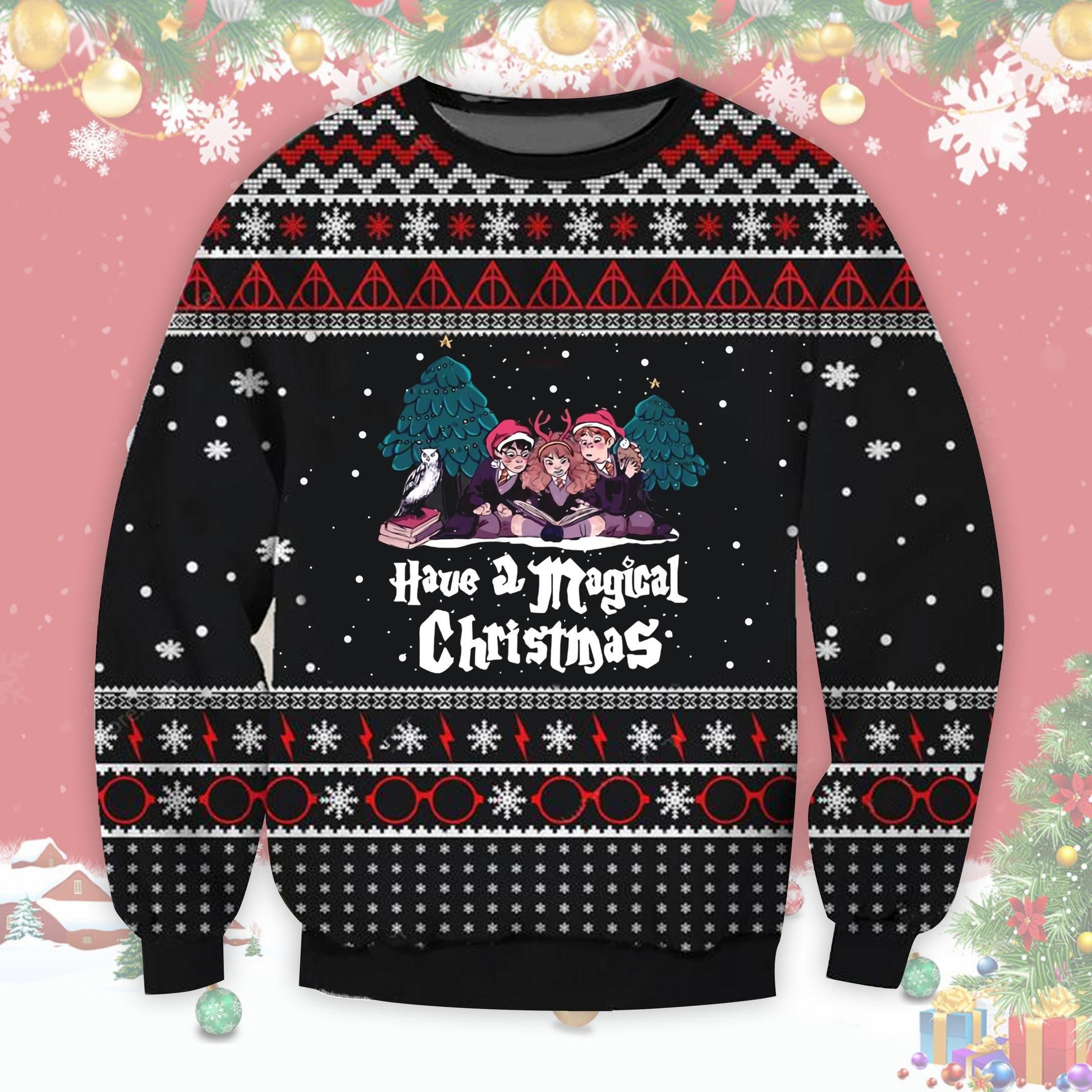 Harry Potter Have A Magical Christmas At Hogwarts Ugly Sweater, Christmas gift, Harry Potter Have A Magical Christmas At Hogwarts Ugly Sweater