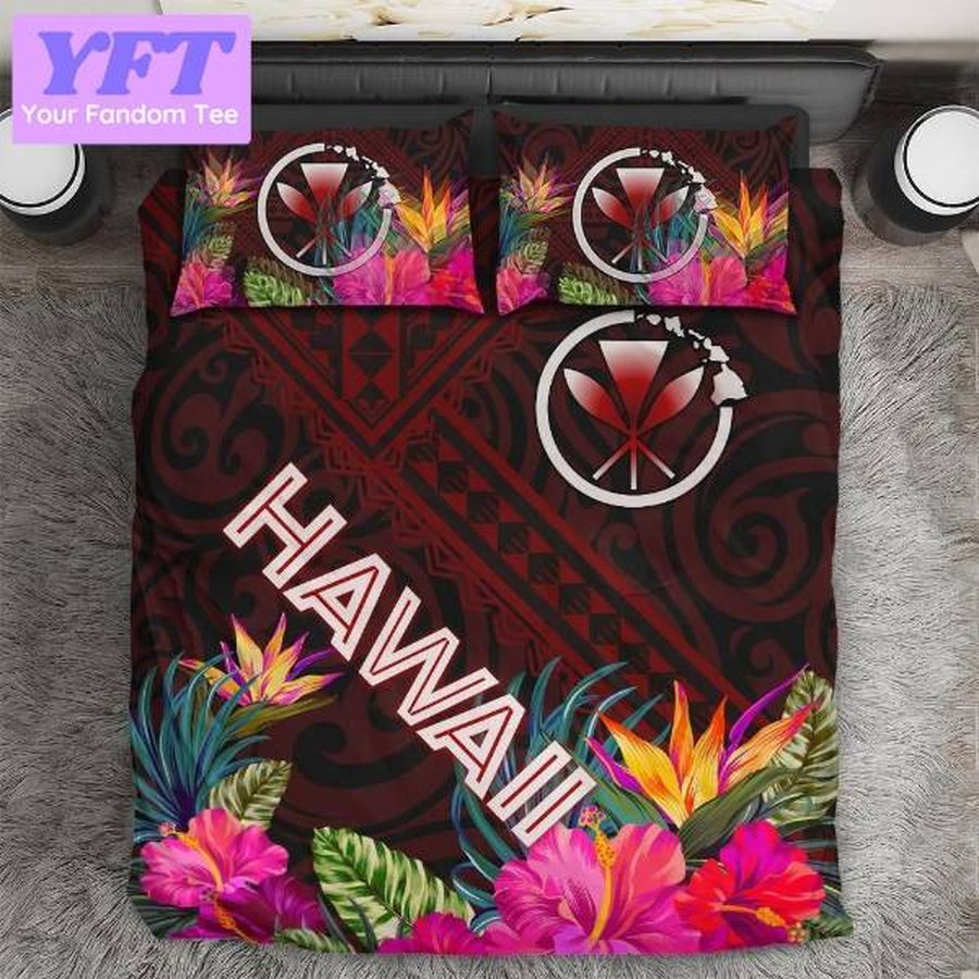 Hawaii Kanaka Maoli With Hibiscus On Polynesian Patterns 3D Bedding Set