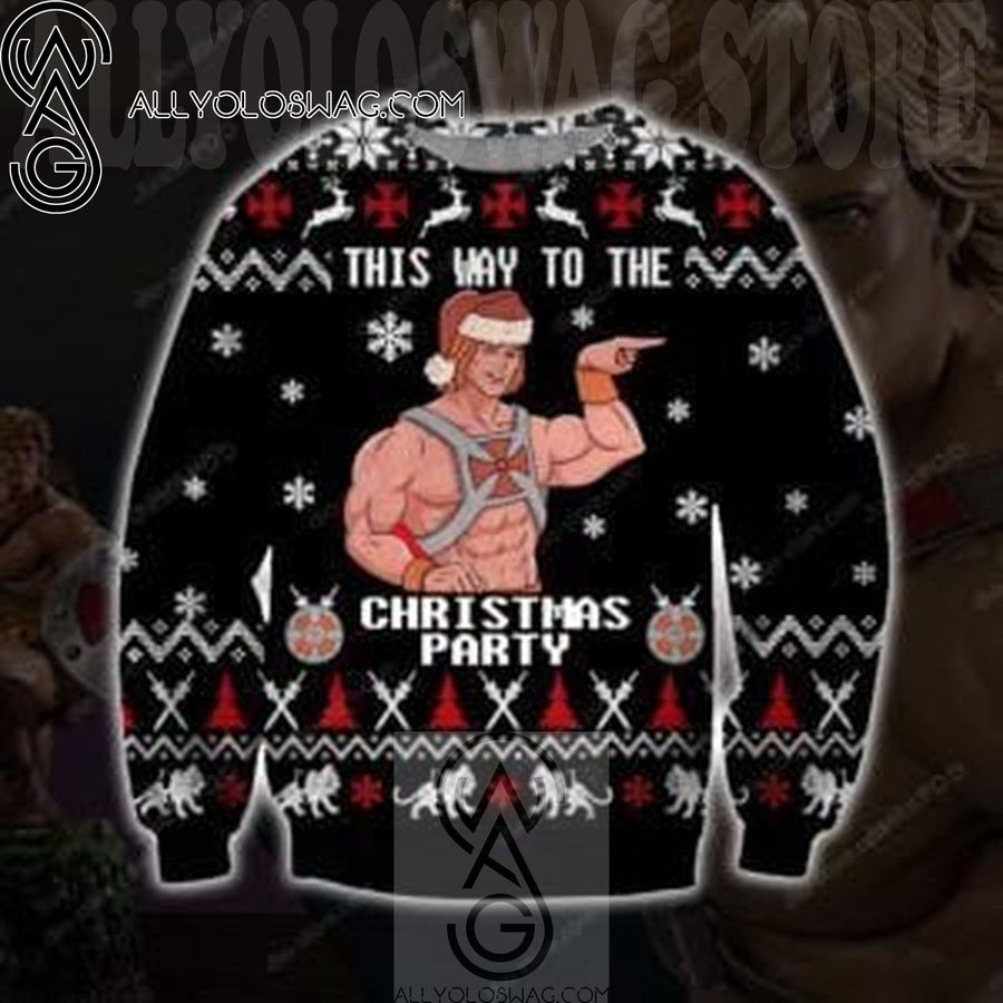 He-Man This Way To The Christmas Party Ugly Christmas Sweater