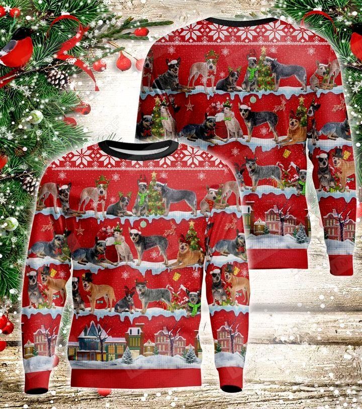 Heeler For Unisex Ugly Christmas Sweater, All Over Print Sweatshirt