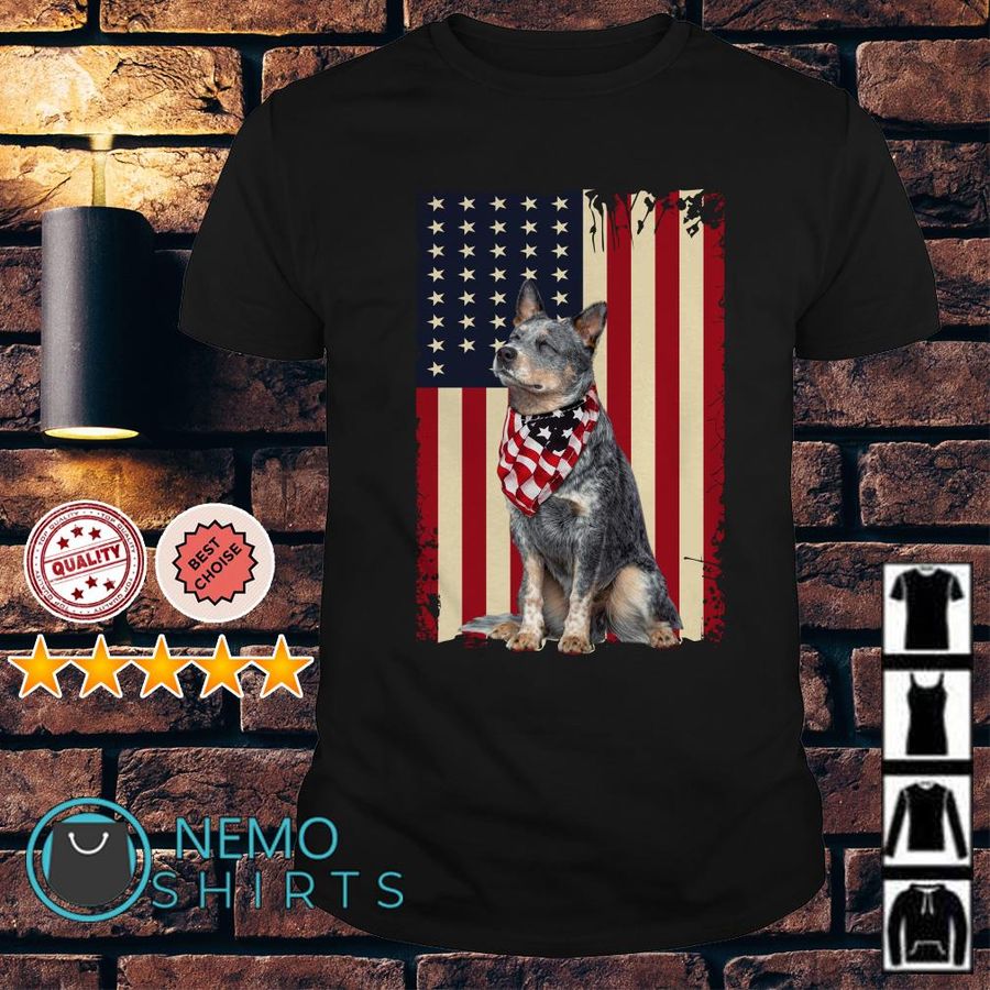 Heeler Puppies American Flag Independence Day Shirt