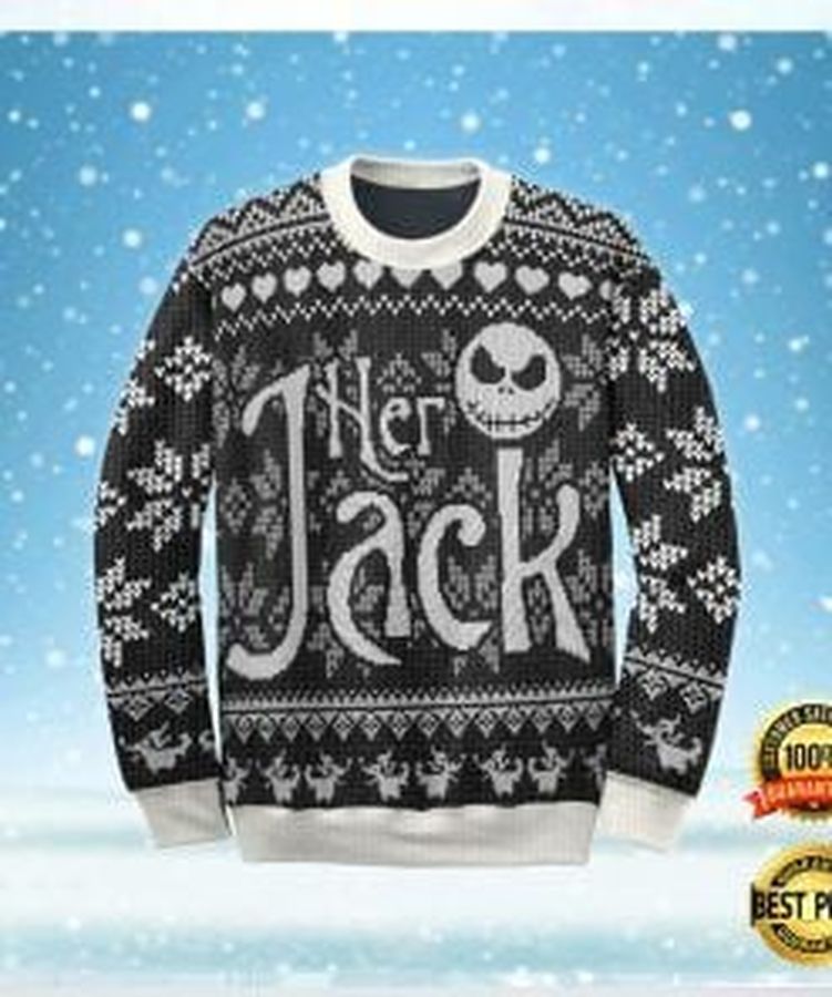 Her Jack Ugly Christmas Sweater, All Over Print Sweatshirt, Ugly Sweater, Christmas Sweaters, Hoodie, Sweater