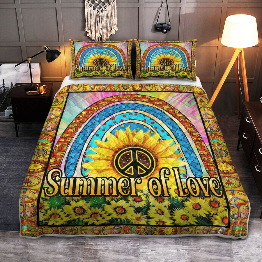 Hippe Summer Of Love Quilt Bedding Set
