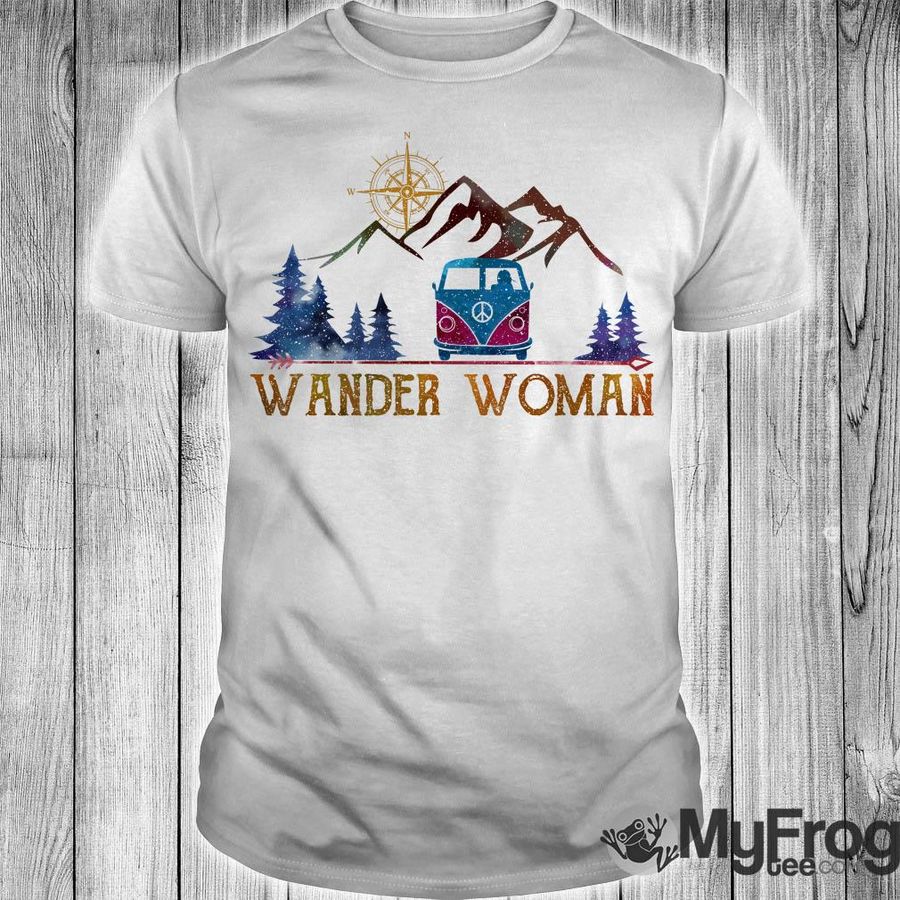 Hippie Car Wander Woman Compass Hiking Shirt