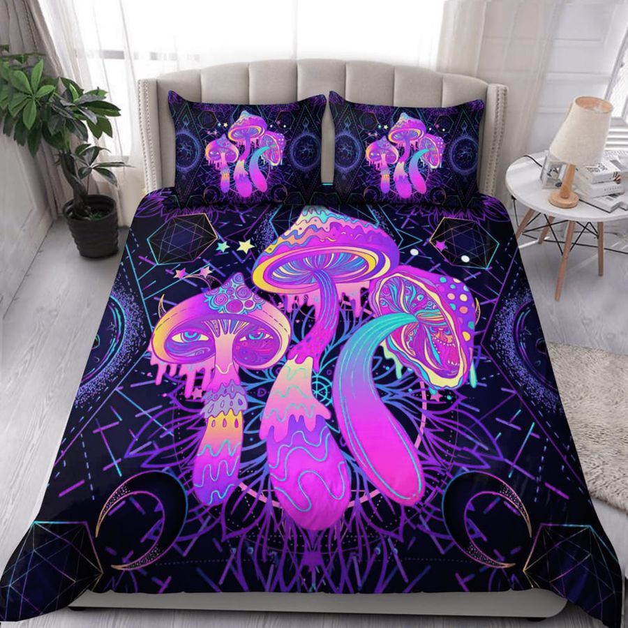 Hippie Mushroom Bedding Set Duvet Cover Set