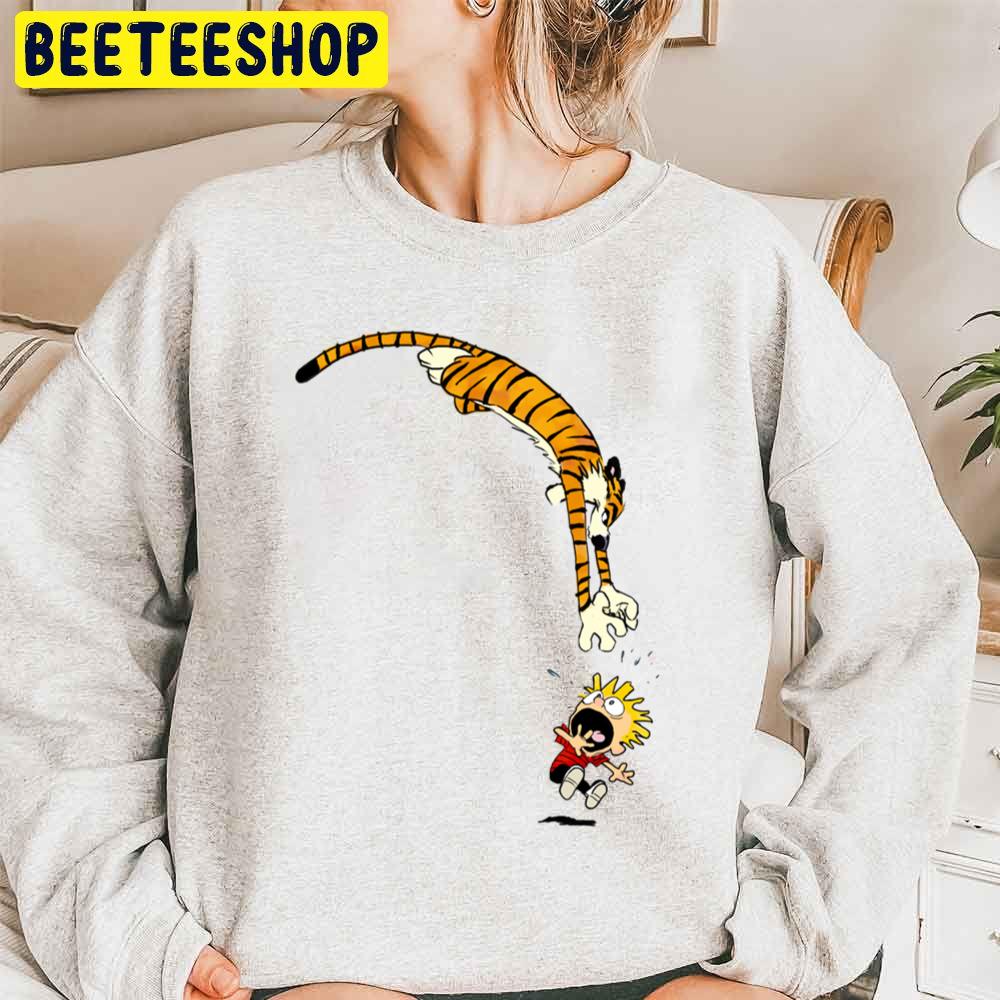 Hobbes Pouncing On Calvin Unisex Sweatshirt
