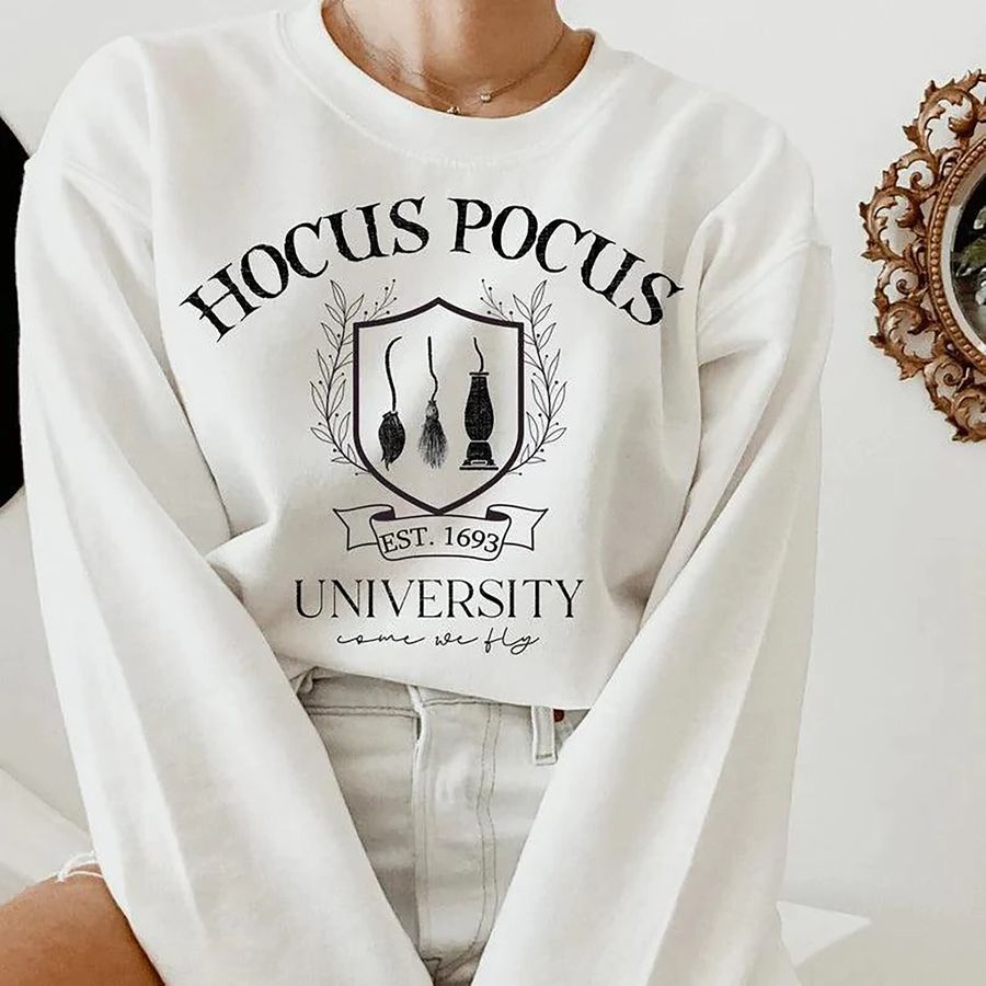 Hocus Pocus University Est 1693 Sanderson Sisters Witch Pumpkin Halloween Unisex Sweatshirt
