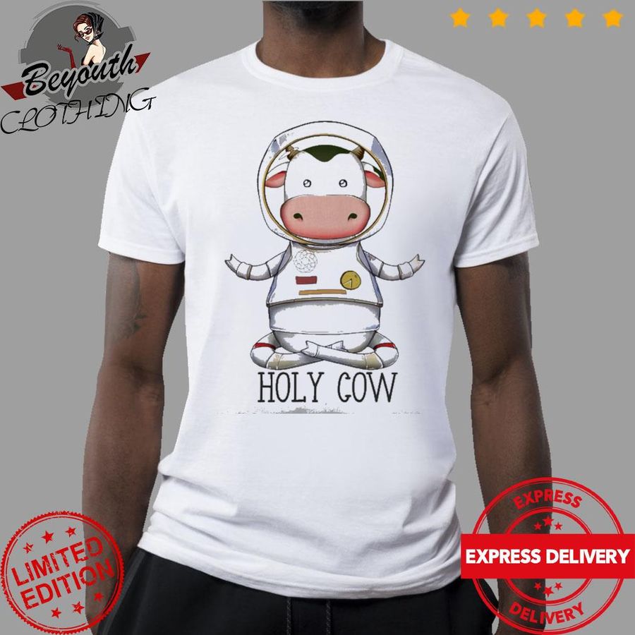 Holy Cow Funny Cow Design Space Cow Shirt