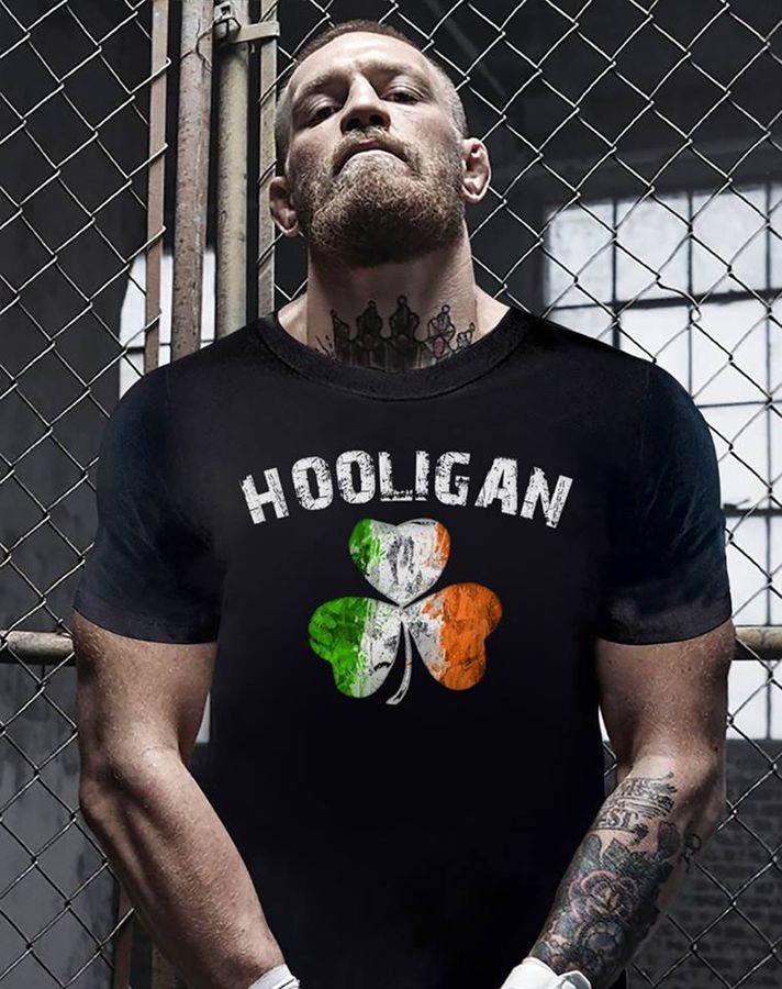 Hooligan Irish Flag With Shamrock Shirt