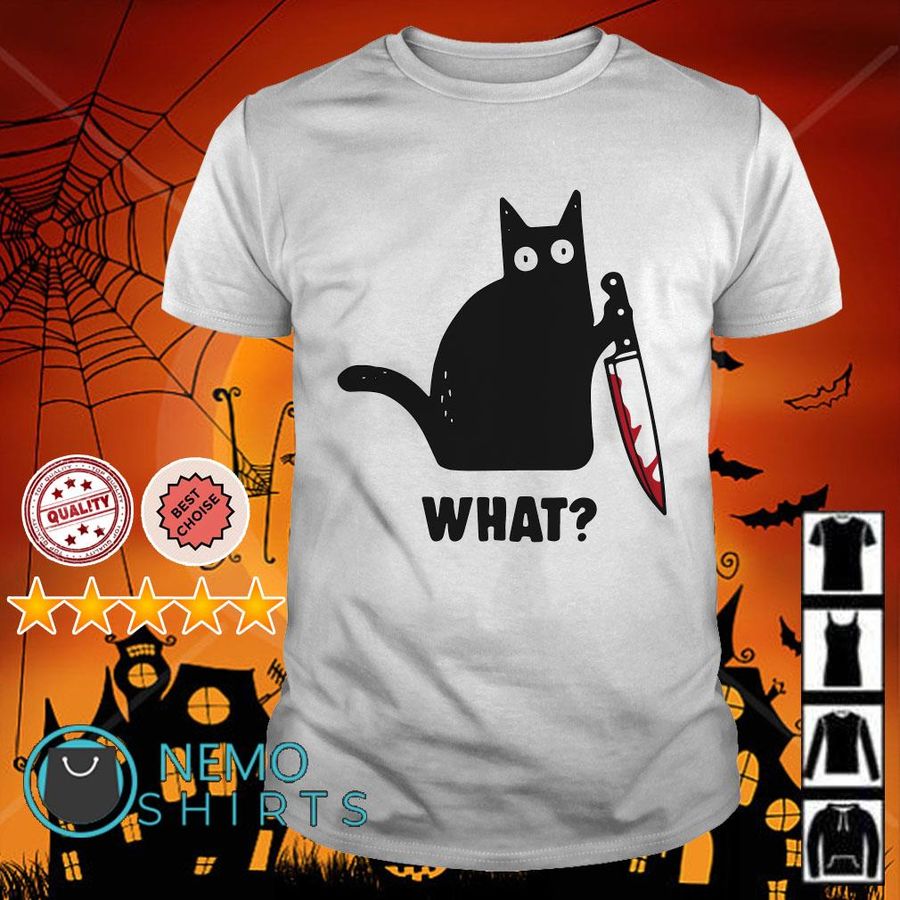Horror Black Cat What Shirt
