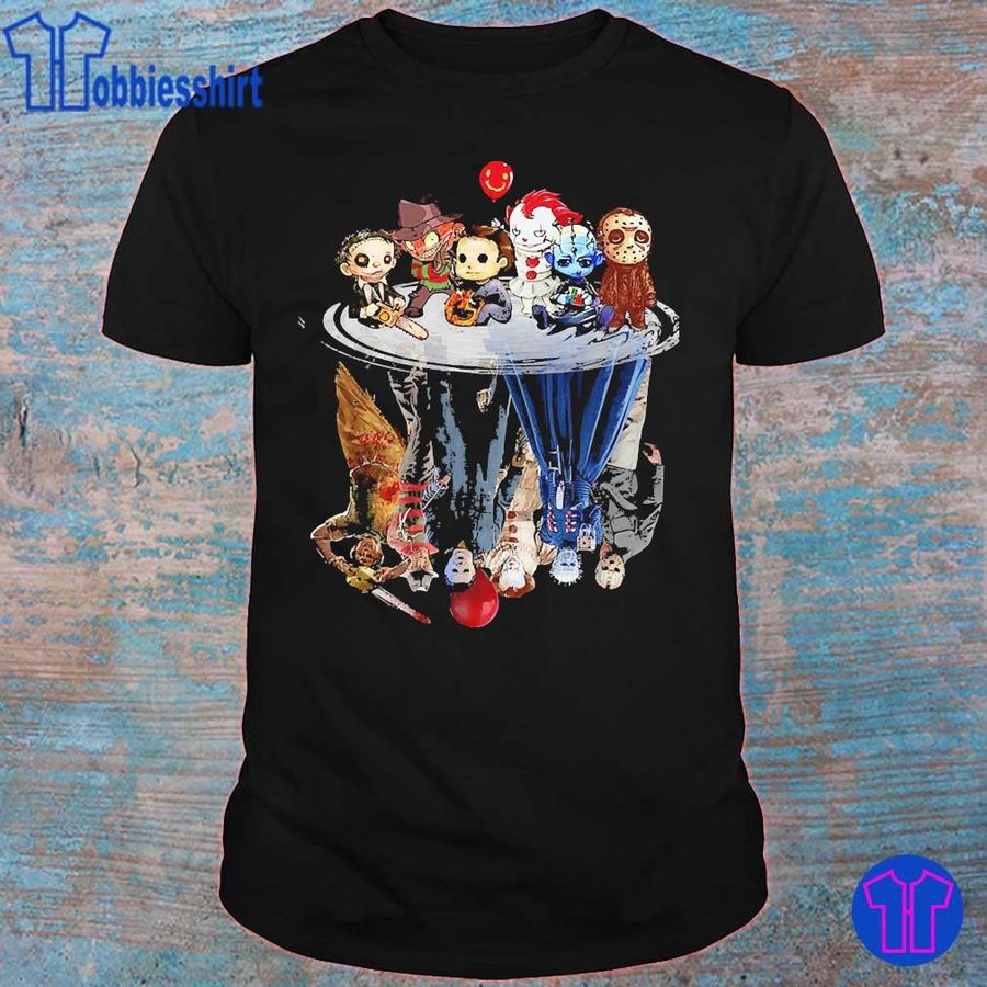 Horror Characters Movies Water Mirror Reflection Halloween Shirt
